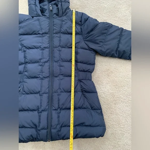 The North Face Women’s Small Navy Blue Gotham Il Hooded 550 Down Puffer Jacket - Picture 12 of 14